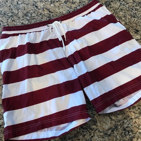 🌊CLUB ROOM Striped Bathing Suit - Picture 1 of 8